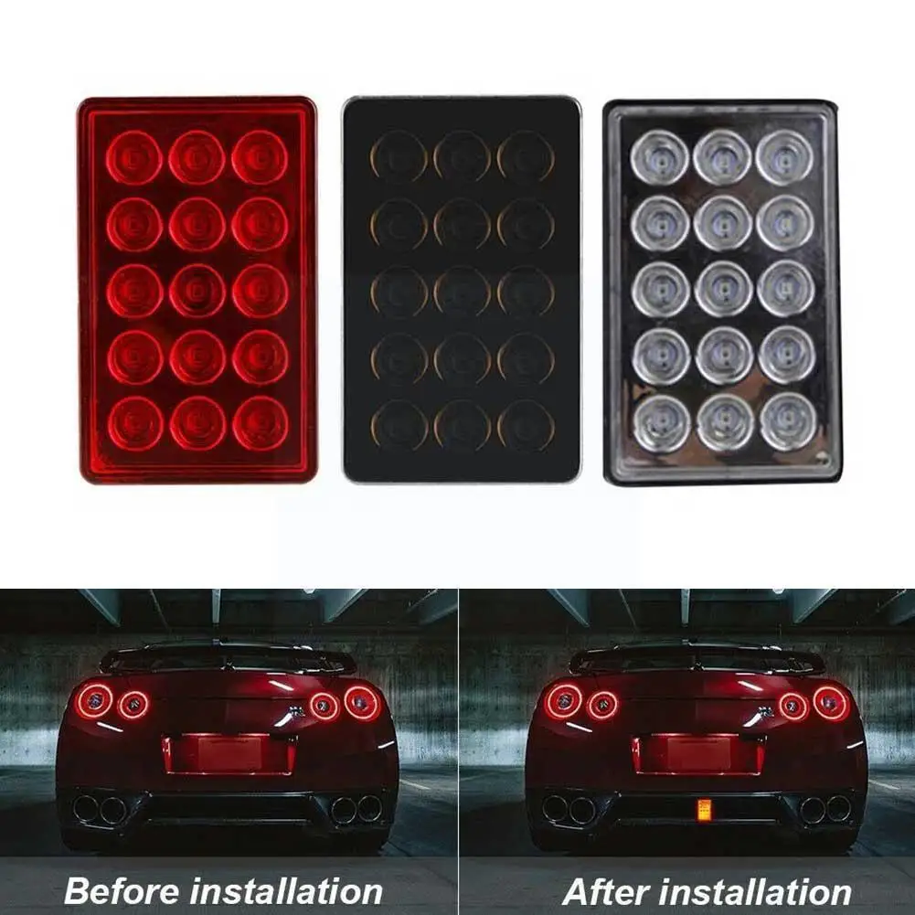 

F1 Style Led Brake Lights For Car Motorcycle 15led Rear Tail Lights Auto Warning Reverse Stop Safety Lamps DRL 12V H5O0