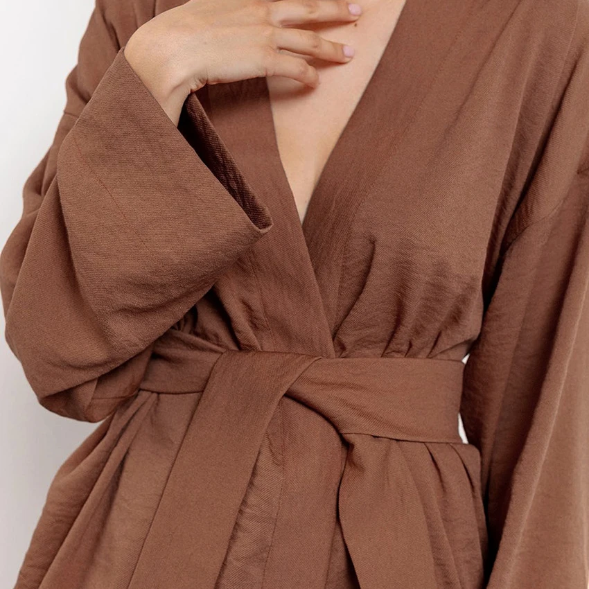 Long Sleeved Pajamas Set Cardigan Nightgown Robe Trousers Two Piece Set Loose Fashion Woman Leisure Wear New