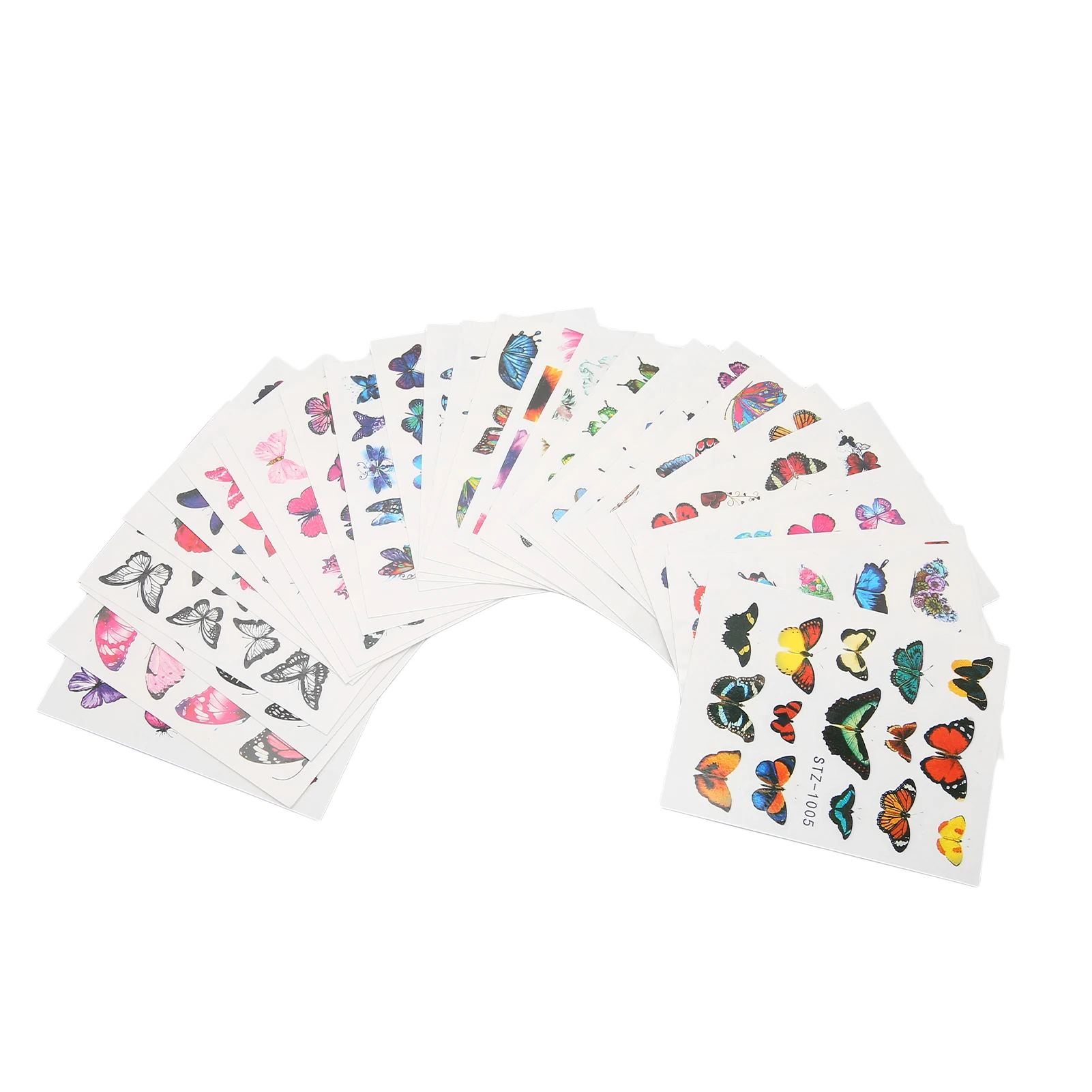

30 Sheets Butterfly Nail Stickers Nail Art Water Transfer Sticker with Butterfly Flower Patterns for DIY Nails
