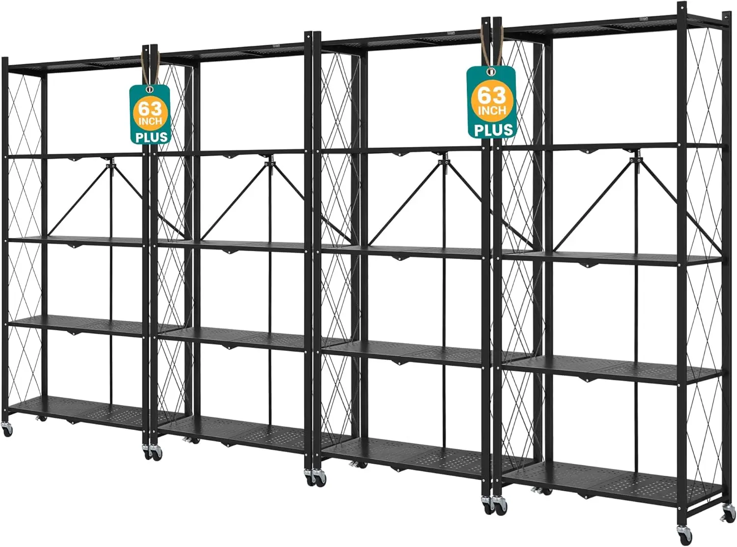Металлические полки для хранения высотой 70 7 дюйма 5-уровневые складные на