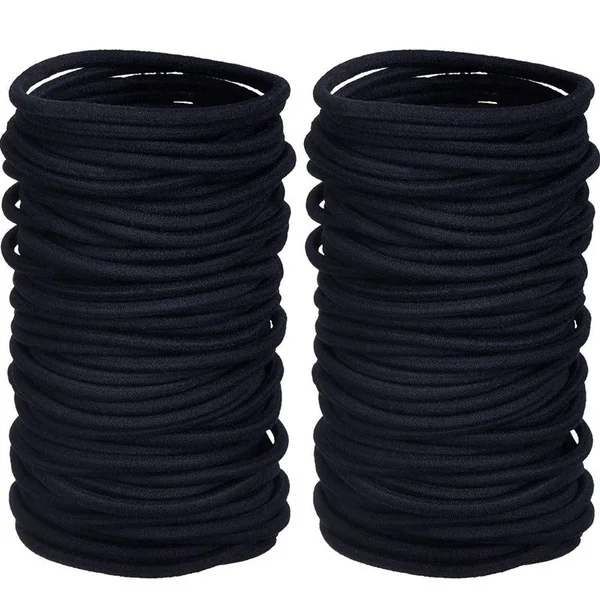 

50pcs Elastic Basic Hair Ties for Girls Women Rubber Bands Ropes Hairband Ponytail Holder for Hair Ring Thin Thick 3mm 4mm 6mm