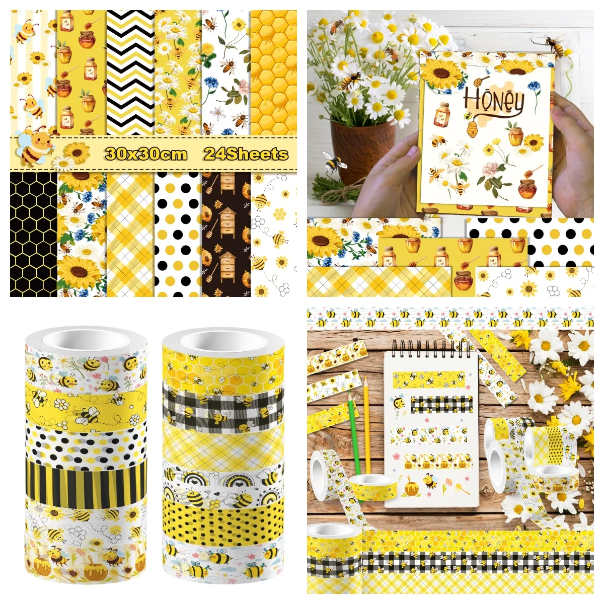 Медовая пчела одуванчик подсолнух резка бумаги штамповка и украшение