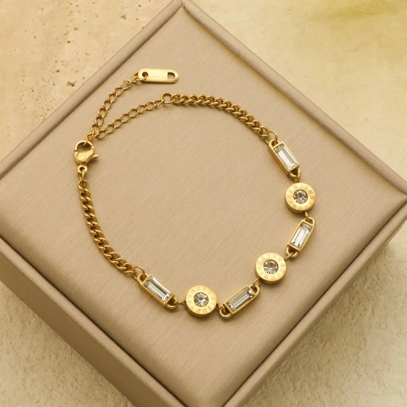 Летний женский браслет с римскими цифрами 1 шт. нестандартный геометрической