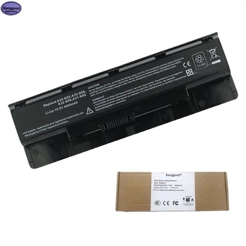 

New A32-N56 Laptop Battery for ASUS N46 N46V N46VJ N46VM N46VZ N56 N56V N56D N56DY N56VJ N56VM N76 N76VZ R500N A31-N56 A33-N56