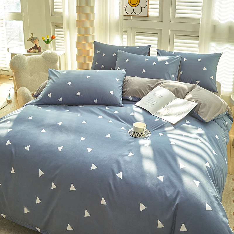 Простыня в простом стиле набор постельного белья с начесом пододеяльник