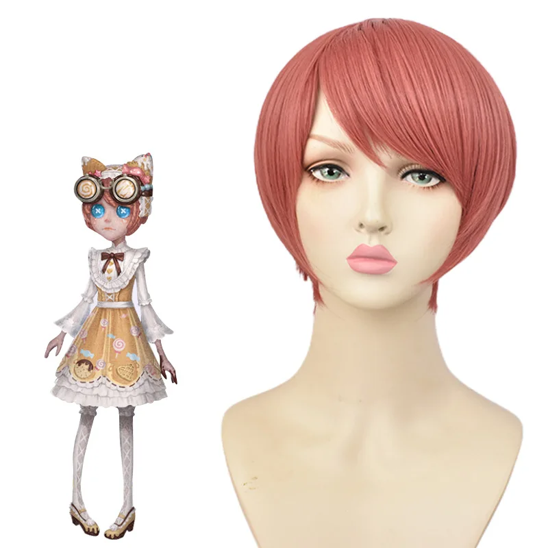 

Game Identity V Cosplay Costume Mechanic Tracy Reznik Candy Girl Heat Resistant Synthetic Orange Pink Colored Wig Cosplay