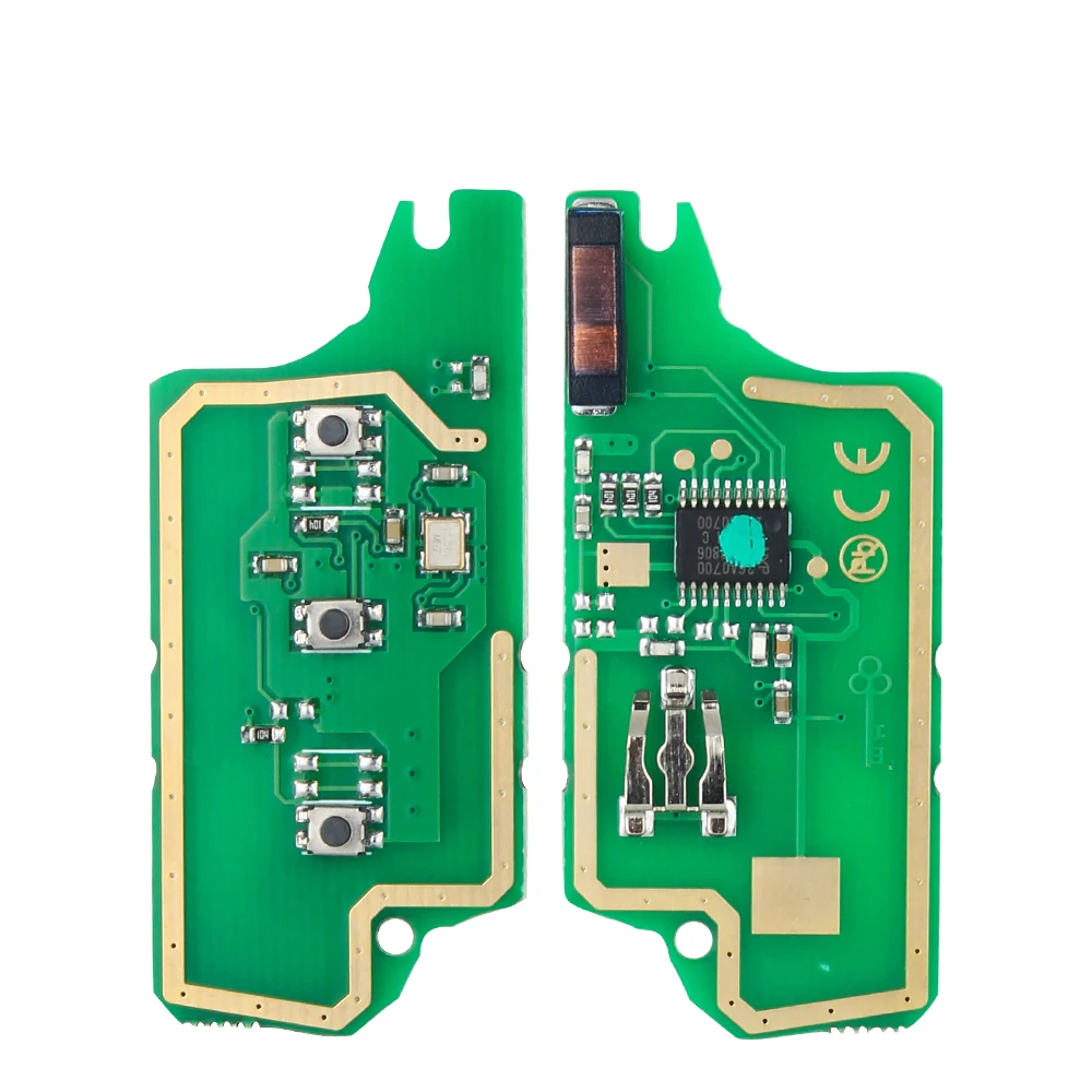 

KEYYOU Автомобильная Rmote ключ электронная печатная плата CE0536 CE0523 для Peugeot 407 407 307 308 Citroen C2 C3 C4 C5 ASK/FSK ID46 чип