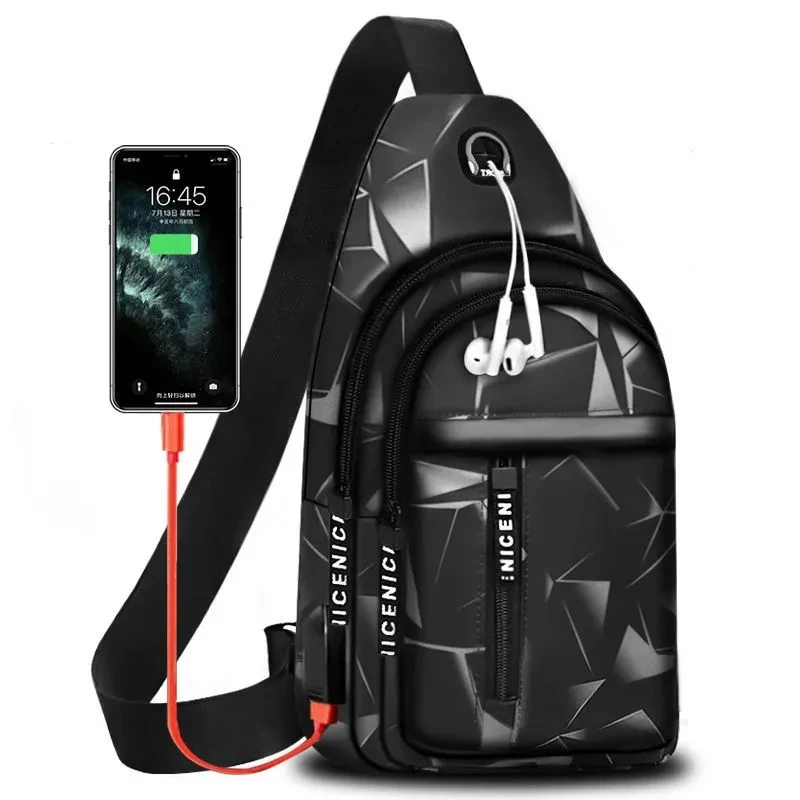 

Men's Camo Shoulder Bag Large Capacity Crossbody Travel Bag Upgraded Oxford Fabric Casual Fashion All-In-One Chest Bag