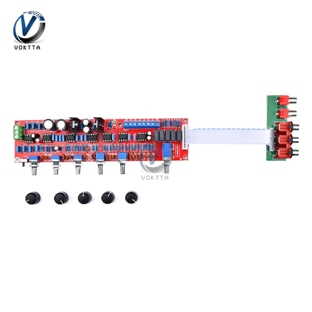 

AC 0-15V NE5532 Subwoofer Preamplifier Board HIFI 5.1 Tone Preamp Volume Control Adjustment Low Pass Filter Board 12V