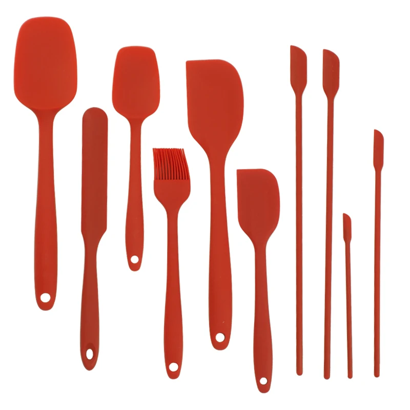 

10PCS Silicone Spatula Kitchenware Baking Spatula Set Silicone Cake Spatula Baking Accessories Baking Silicone