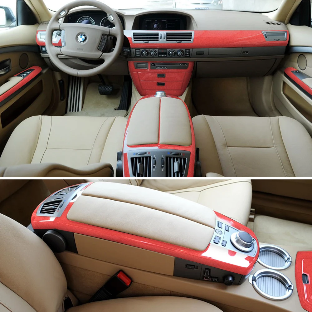 Для BMW 7 серии E66 2004-2008 автомобильный Стайлинг 3D/5D углеродное волокно салон