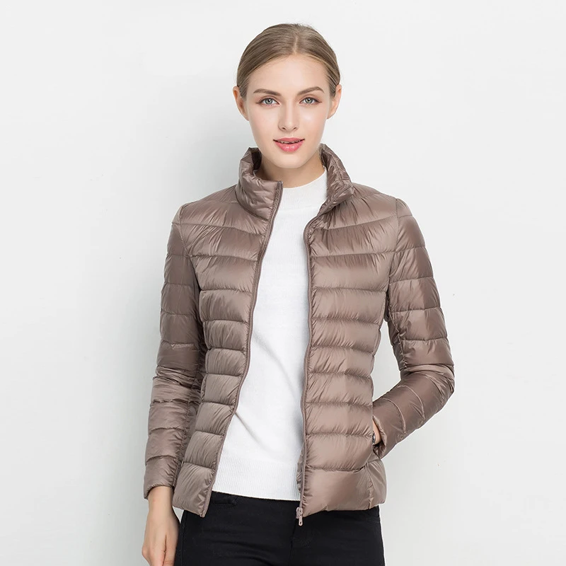 

Vrouwen Winterjas 2021 Nieuwe Ultra Licht Witte Eend Donsjack Slanke Vrouwen зимние пуховики