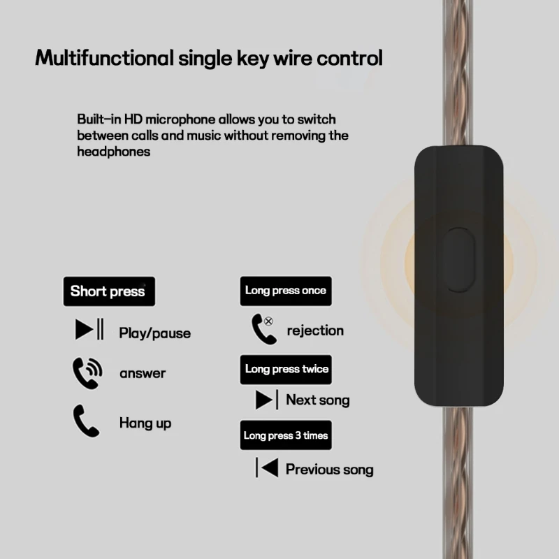 

J6PA KZ-DQS Earphone Hifi Dynamic Sound In-ear Headset With Microphone for Game