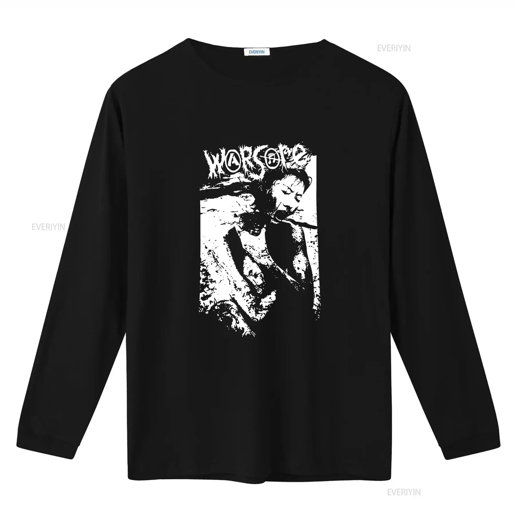 Фото Футболка Warsore Grindcore с ярким дизайном, винтажная, с эффектом потертости, унисекс, дизайнерская одежда, универсальная, повседневная, с графическим принтом, мягкая, слегка приталенная. №2