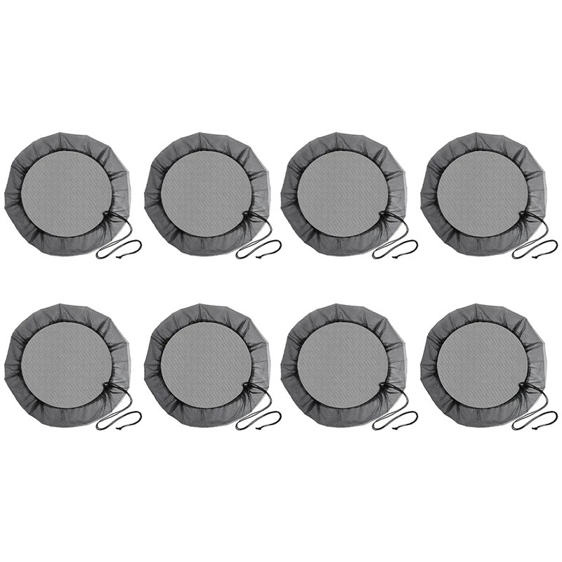 

8PCS Garden Bucket Net Cover Insect Net Cover Anti-Fall Leaf Filter Mesh Cover Mesh Cover