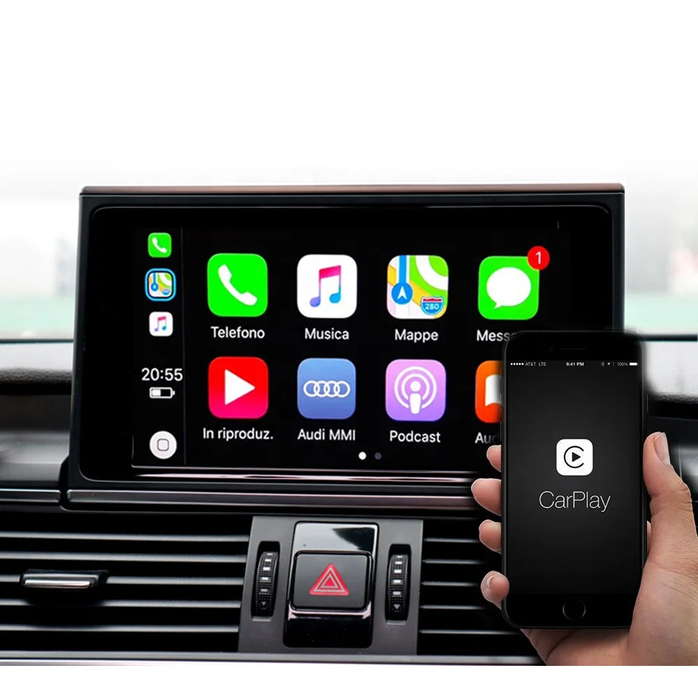 

Vehicle Navigation Screen Carplay A3 A4 A5 A6 A7 A8 MMI3G For AUDI Carplay Module Video interface Support Android Auto Airplay