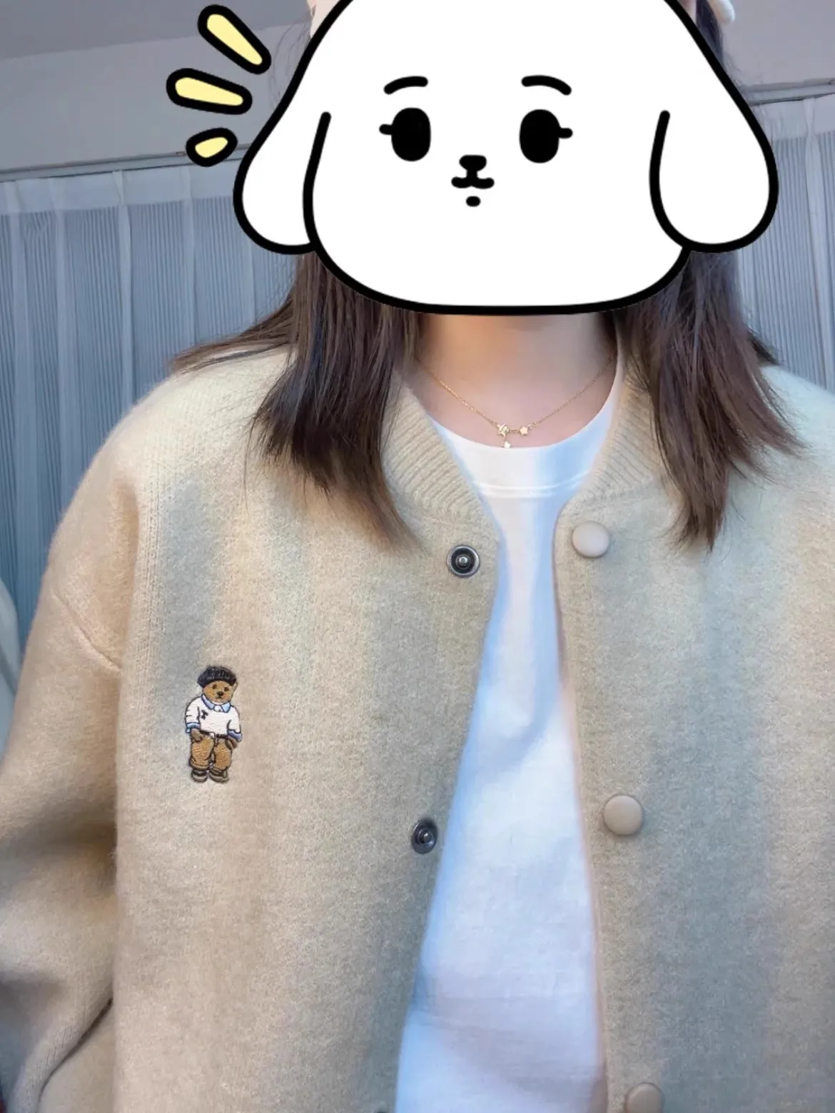 Мягкий клейкий свитер с вышивкой медведя верхняя одежда для женщин новинка 2024