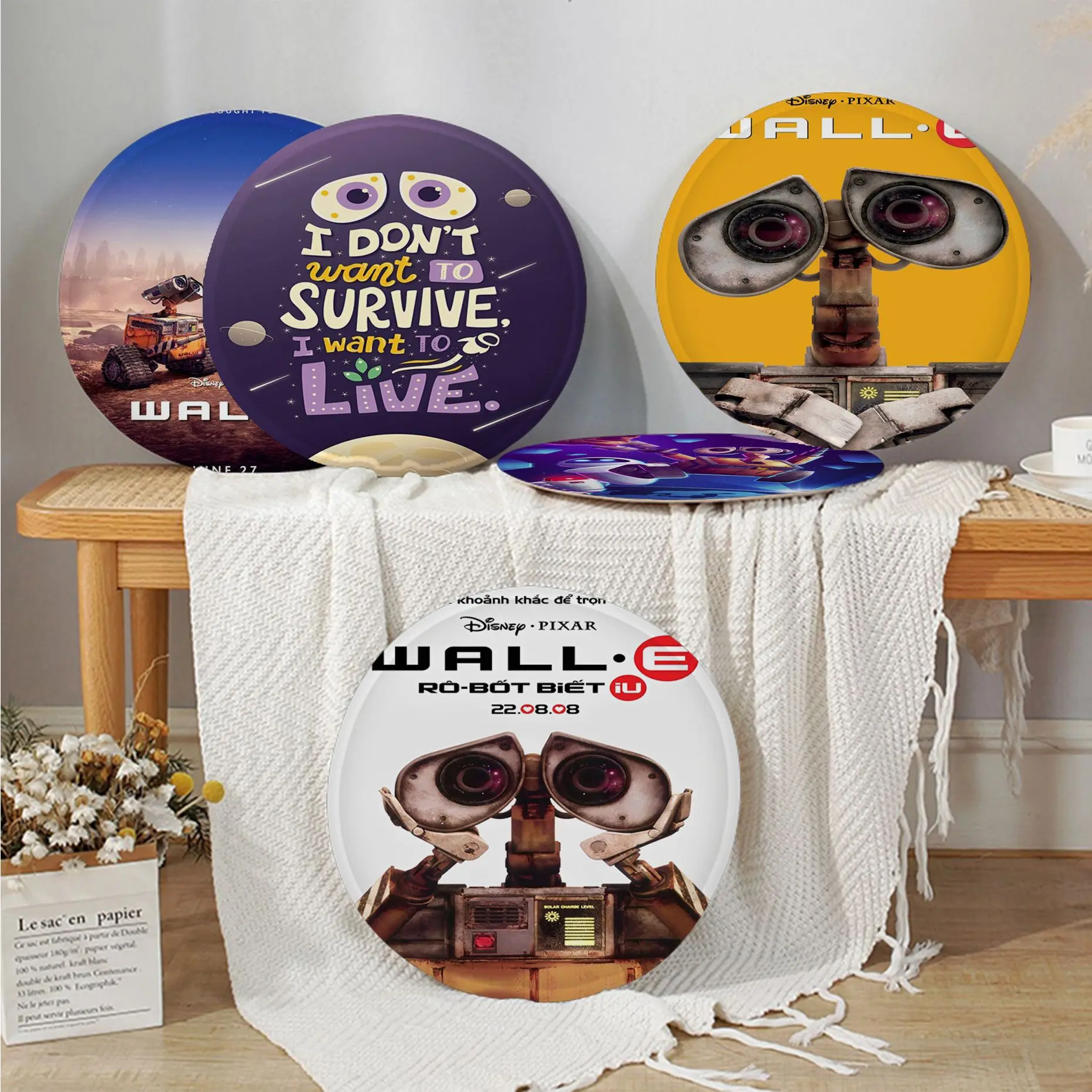 

Disney Movie WALL·E Round Meditation Cushion Stool Pad Dining Chair Tatami Seat Cushion Anti-Slip Sofa Decor Tatami