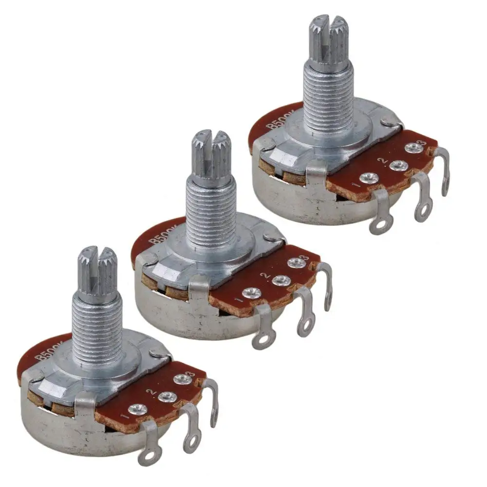 Полноразмерный потенциометр B500K с разделенным валом тональные басы для гитары