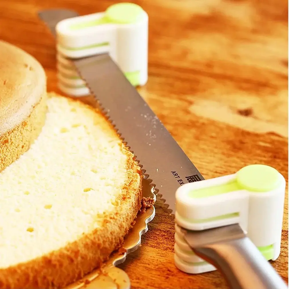 

2Pcs 5 Layers Leveler Bread Slicer Plastic DIY Cake Bread Cutter Bread Knife Splitter Toast Slicer Kitchen Baking Fixator Tool