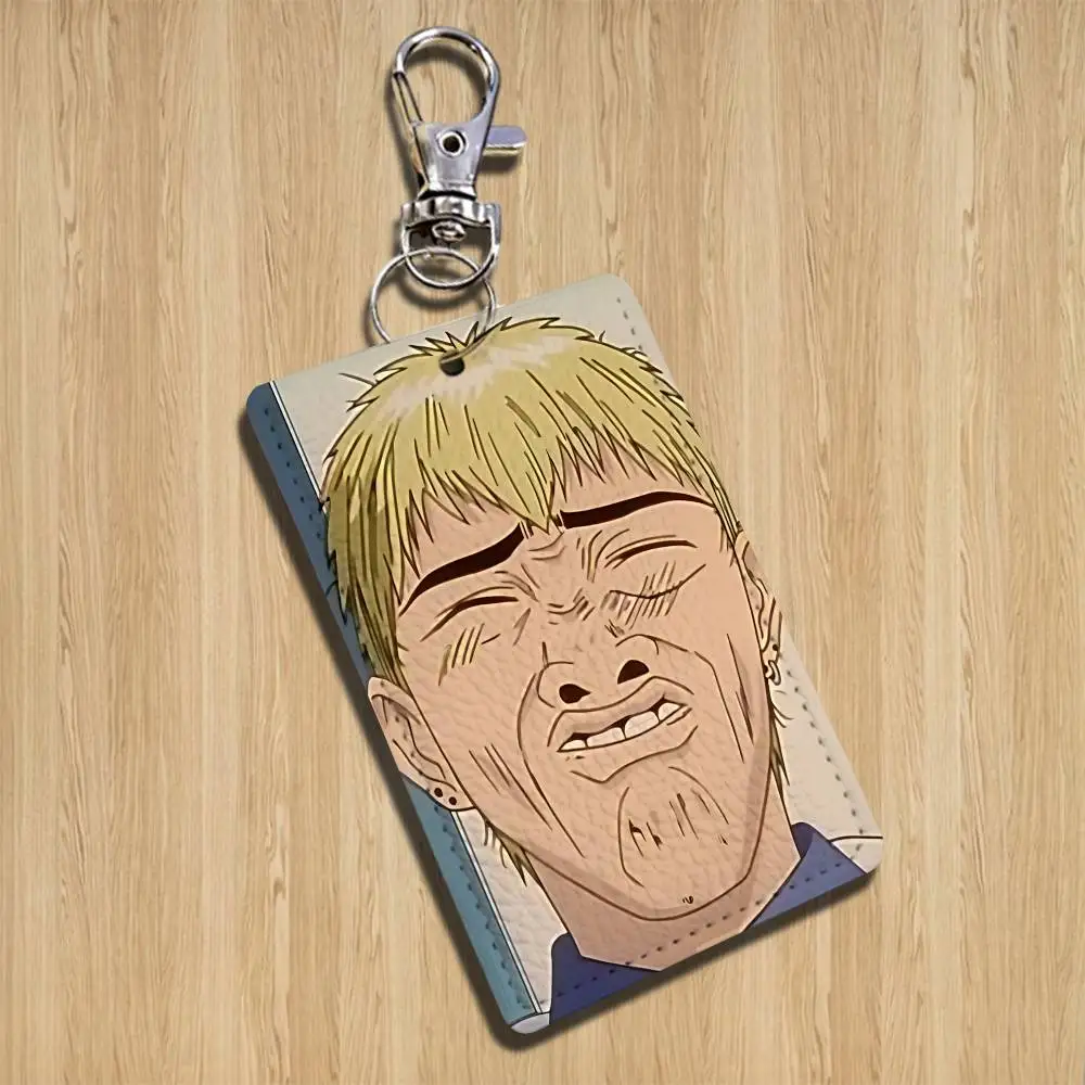 Фото Держатель для ключей Onizuka Eikichi GTO, подходит для банковских карт, проездных на метро и автобус, держатель для бейджей, кошелек для карт, текстурированный узор №3