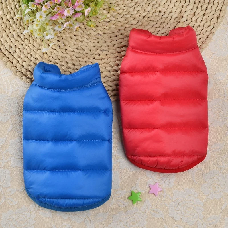 

Warm Pet Dog Coat Dog Clothes Cotton Clothes Warm and Thick Solid Color Dog Clothes Small Dog Dog Coat Dog Costume