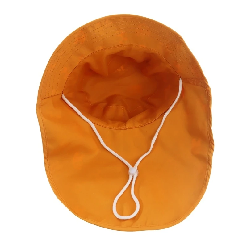 Детская шляпа от солнца пляжная шаль Шляпа с покрытием шеи Панама для улицы H37A