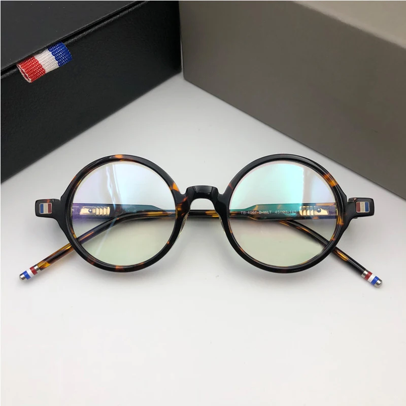 

New York Retro Round Acetate Glasses Frame Men Eyeglasses Frame TB406 Spectacle Oculos Prescription Women Optical Reading Gafa