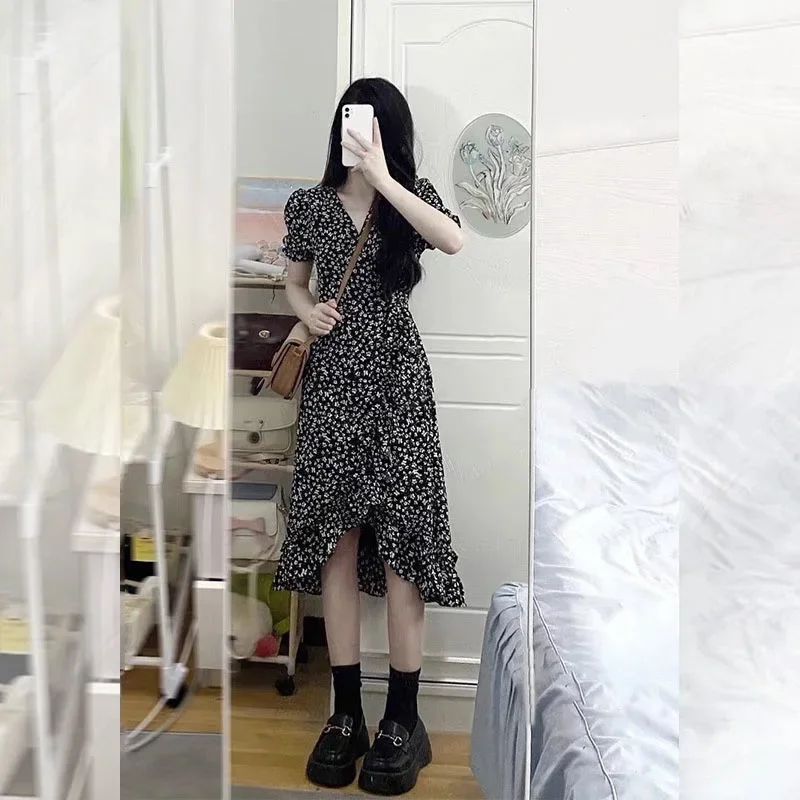 Элегантное черное теплое женское платье 2024 новый стиль Sen женская шикарная