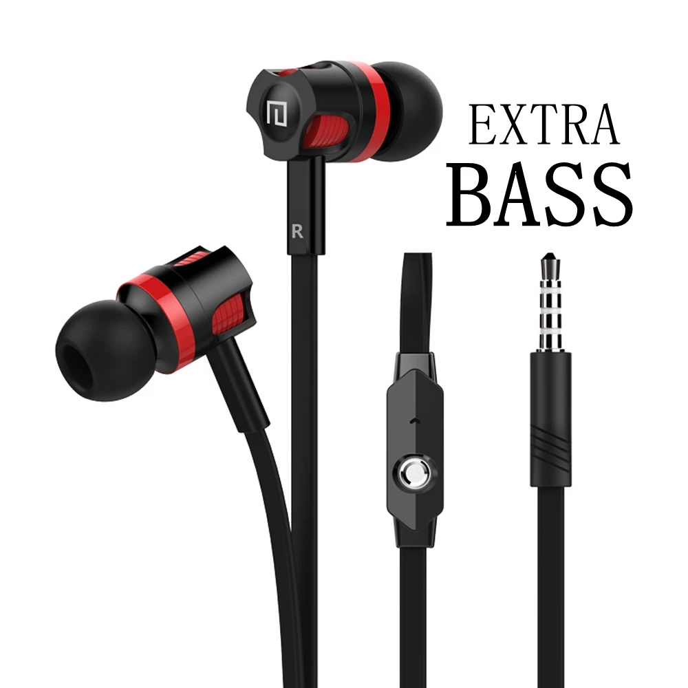 

3.5mm Earphones Noodles Headsets Sport Earbuds with Microphone Headphones for Meizu Samsung Galaxy A50 for Xiaomi Redmi 8a Honor