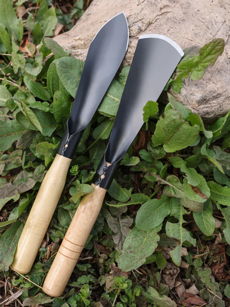 Steel Trowel with Wood Handle Digging Scoop Multifunction Garden Tool Transplanting Spade