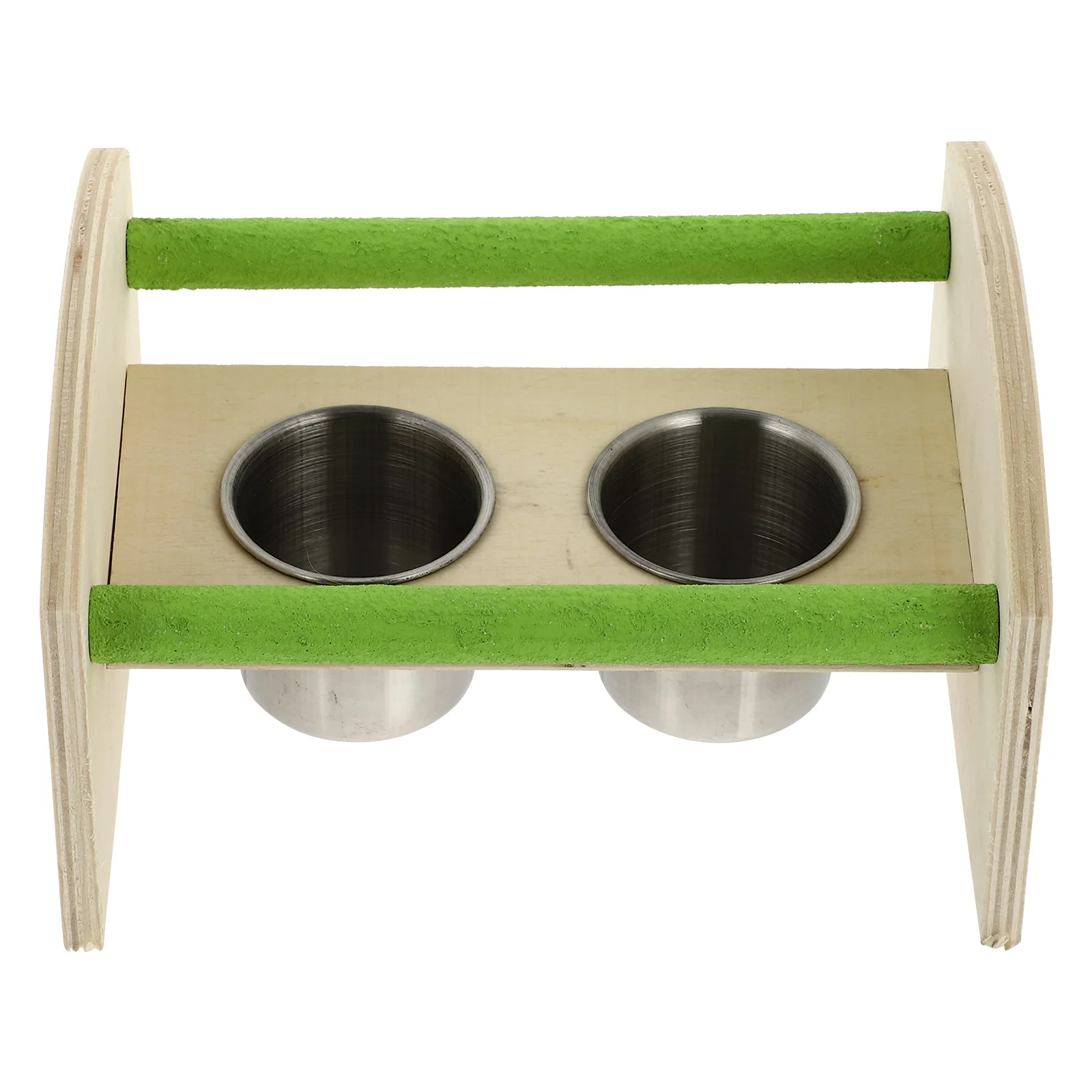 

1Pc Bird Perch with Cups Table Playstand Table Training Birds Standing Stick