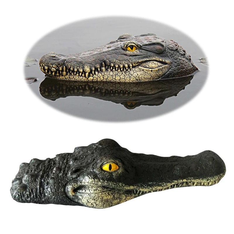 

Floating Crocodile Head Water Decoy Simulation Realistic Alligator Pond Decor Drop Shipping