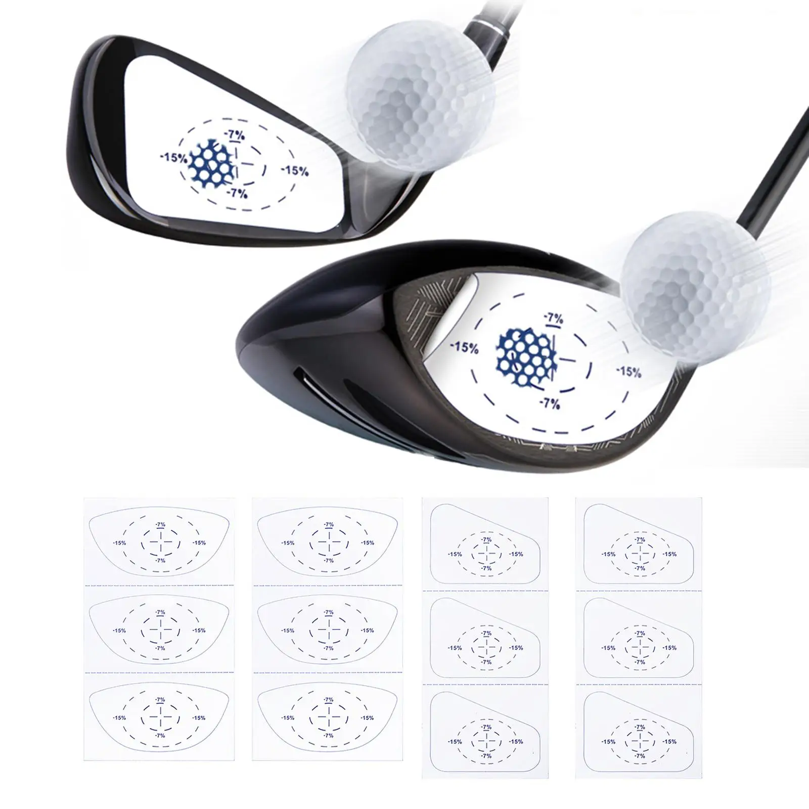 

Club Impact Stickers Consistency Teaching Waterproof Golf Club Marking Paper