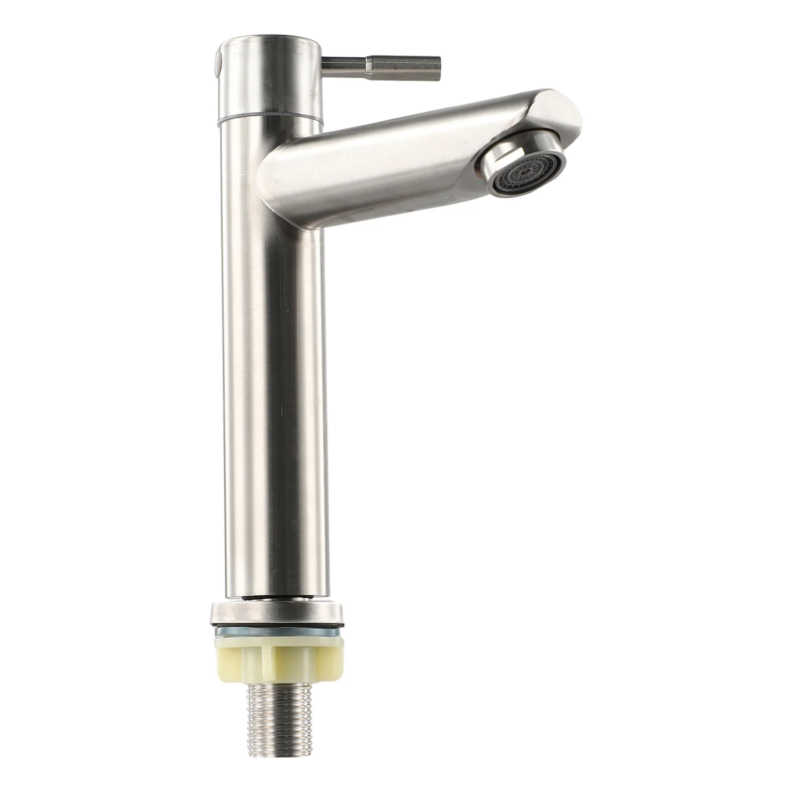 Смеситель для раковины из нержавеющей стали серебристый одинарный смеситель