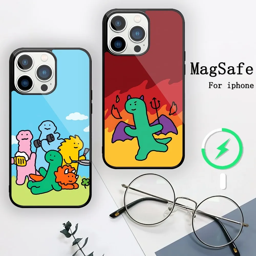 Мультяшный студийный чехол J-Joguman для iPhone 11 12 13 14 15 Mini Pro XS Max X S Plus XR Магнитный