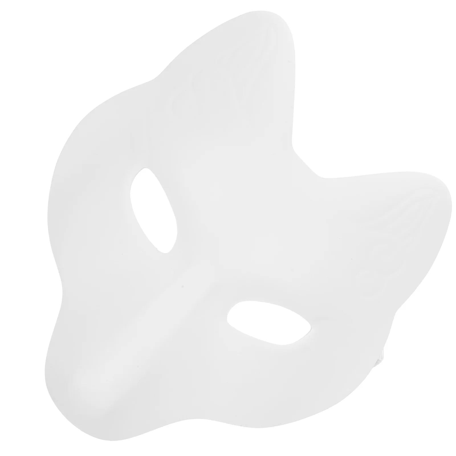 

DIY Unpainted Mask White Blank Face Mask Halloween Masquerade Fox Mask Cosplay Blank Mask for Dancing Party Halloween Masquerade