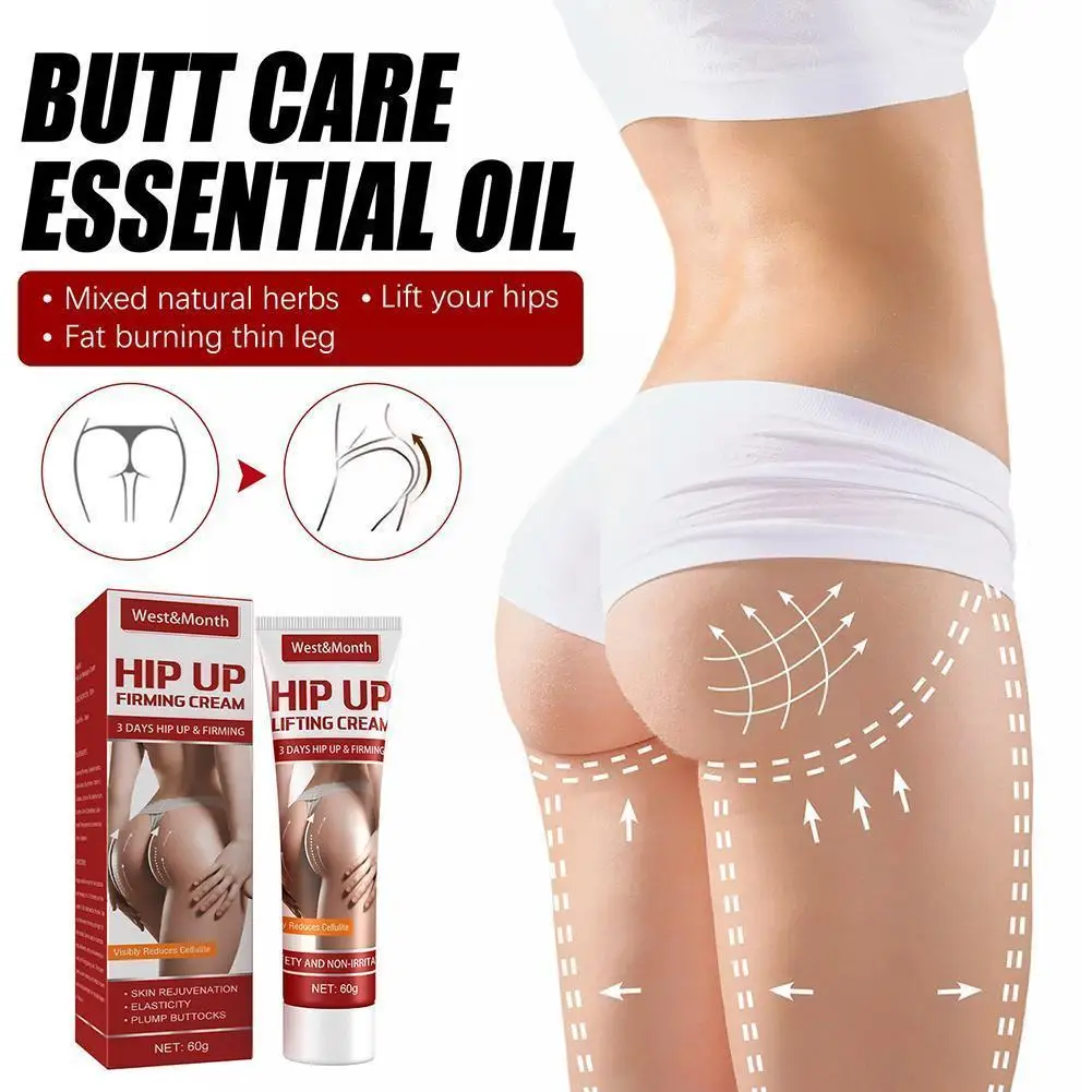 

60g Buttocks Enlargement Cream Effective Hip Lift Up Sexy Care Buttock Sexy Body Big Build Compact Peach Butt Tighten Plump B0R4