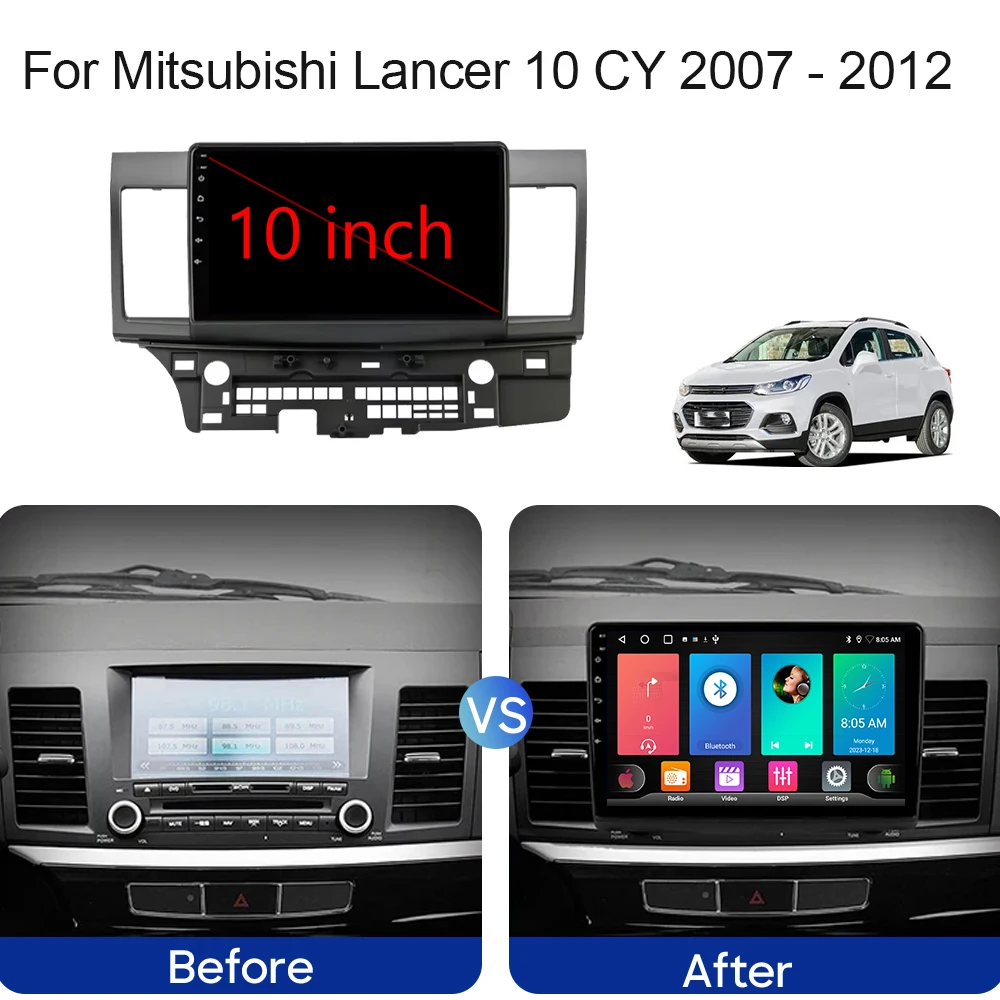 Автомагнитола для Mitsubishi Lancer 10 CY 2007-2012 головное устройство с GPS-навигацией