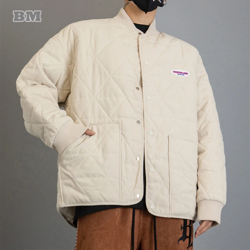 Autumn Winter Thin Parkas Korean Hip Hop High Quality Jacket Men Clothing Japanese Streetwear Fashion Coats Harajuku Casual Tops