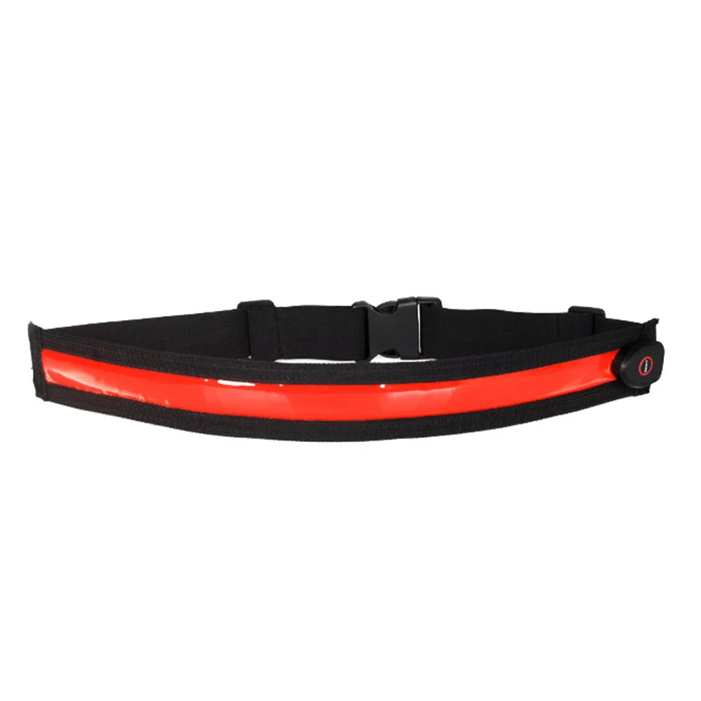 

Night Running Waterproof Warning Light Rechargeable LED Reflective Belt Reflective Running GearCycling Waist Belt-Red