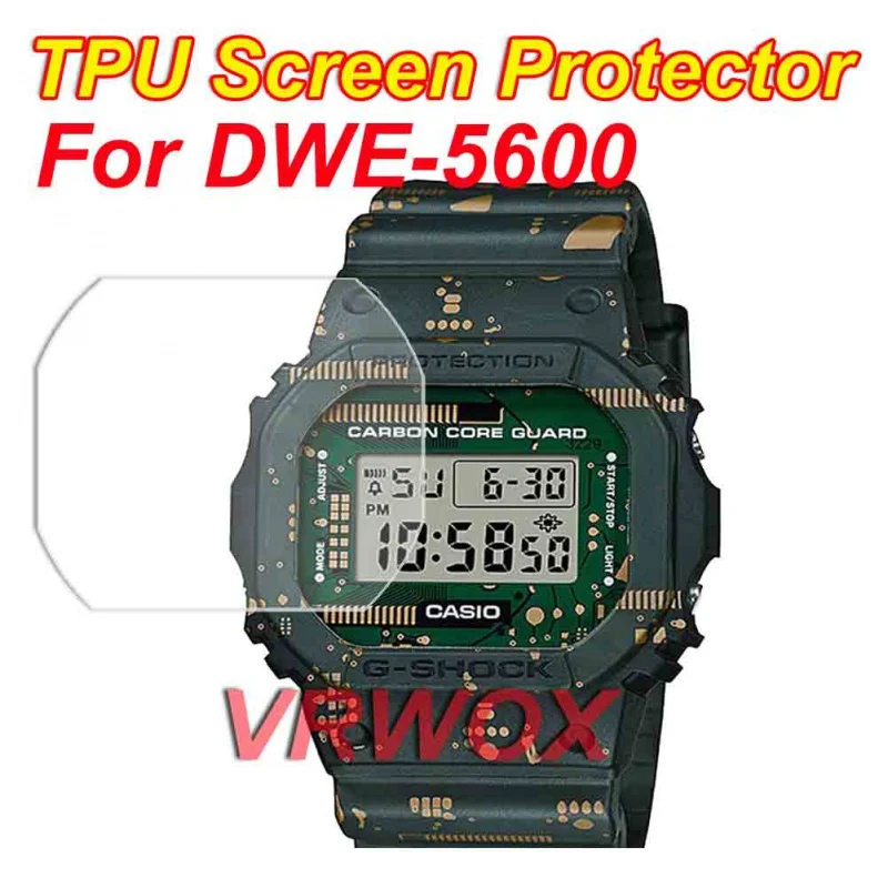 

3Pcs Protector DWE-5600 GW-S5600 G-5600 GW-M5610 GLS DW-D5600 GW-M5600 GW-M5630 DW-5610 TPU Screen Protector For Casio G Shock