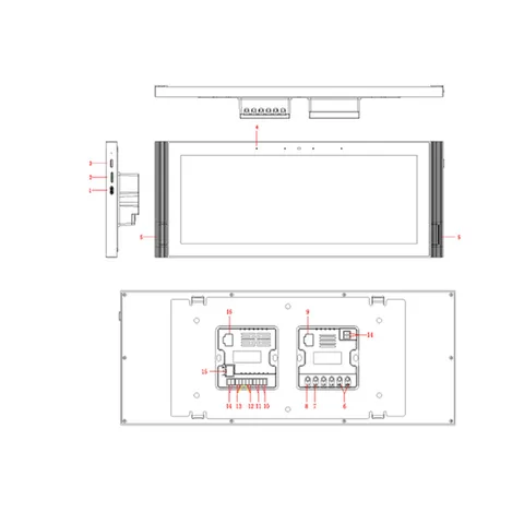 Сенсорная панель управления сенсорным ЖК-дисплеем TUYA для музыкального проигрывателя Android
