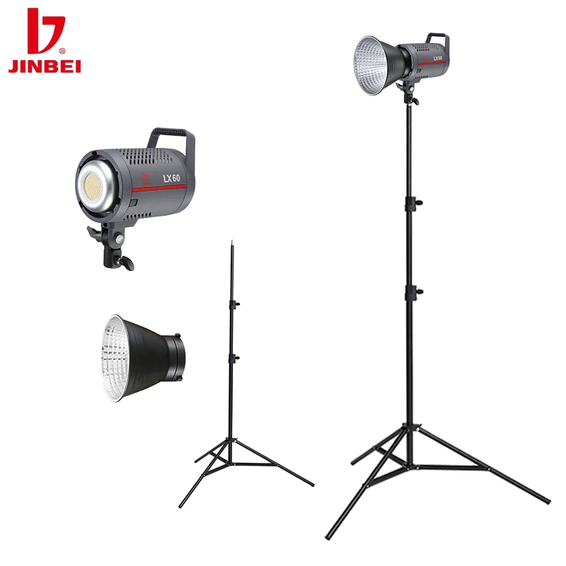 

JINBEI LX-60W LED Video Light Kit With EQ-220 Light Stand 5500K Video Continuous Lights Photographic Equipment For YouTube Live