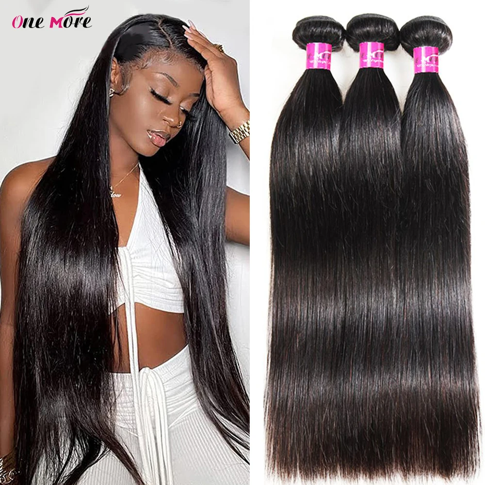 

28 30 Inch Long Straight Bundles Brazilian Hair Weave Bundles 1 3 4 PCS Virgin Hair Bundles 100% Human Hair Extensions Thick End
