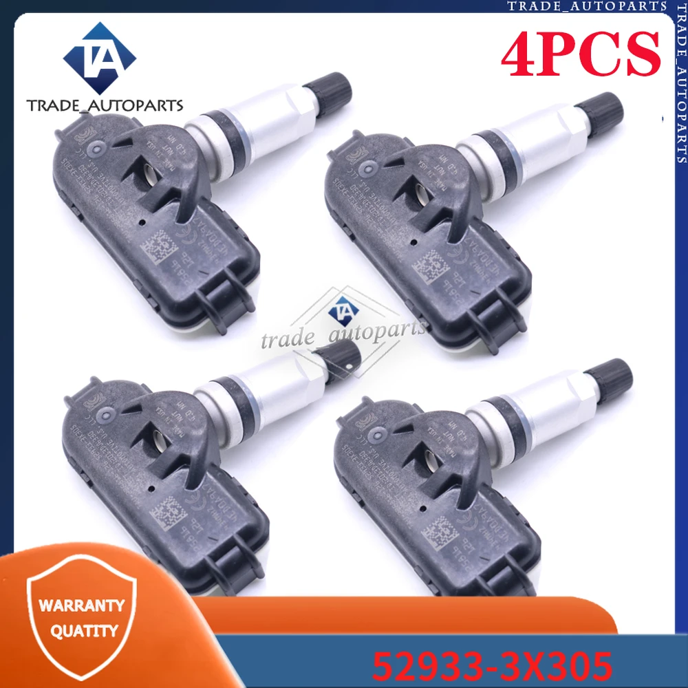 

52933-3X305 For 2014-2015 Hyundai Elantra [MD] 2009-2013 Kia Cerato [TD] 2011-2017 Kia Rio [UB] TPMS TIRE PRESSURE SENSOR 4PCS