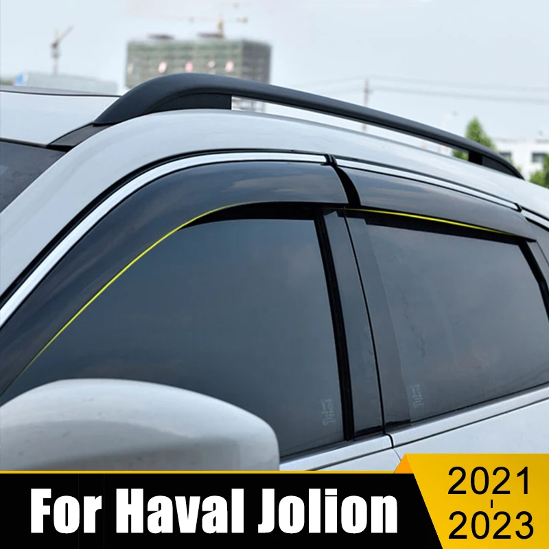 

For Haval Jolion 2021 2022 2023 PC Plastic Car Window Visor Awnings Shelters Vent Shades Sun Rain Deflector Guard Accessories