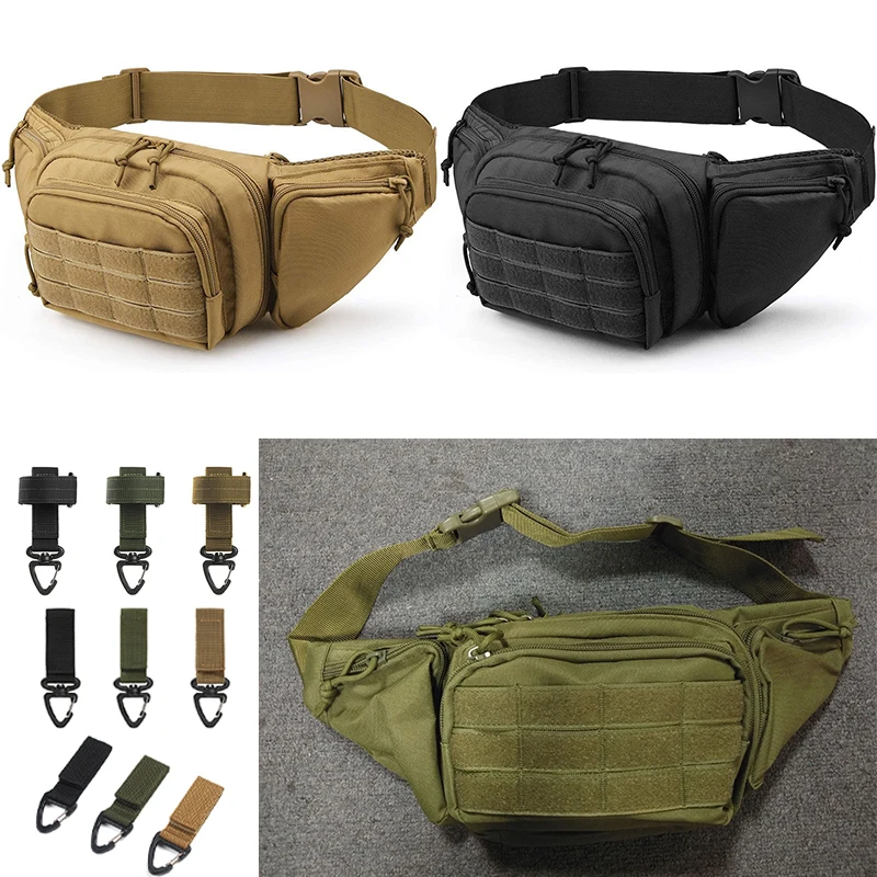 3 cores saco da cintura tático escondido transportar bolsa pacote fanny militar sling bolsa de ombro com fivela para a caça ao ar livre acampamento