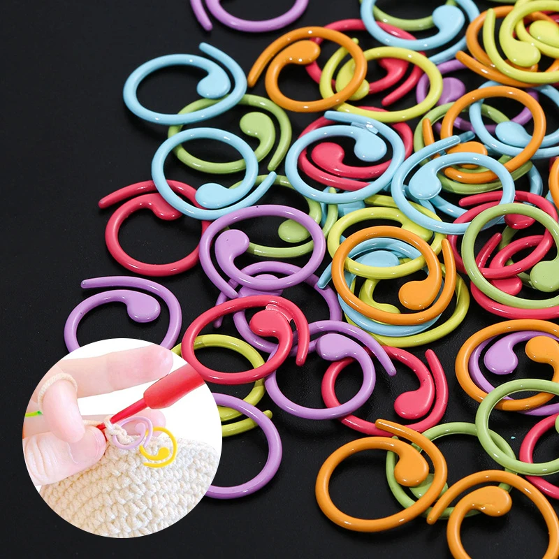 100 Шт. Красочные Маркеры Для Вязания И Крючком С Фиксацией Металлические Счетчики