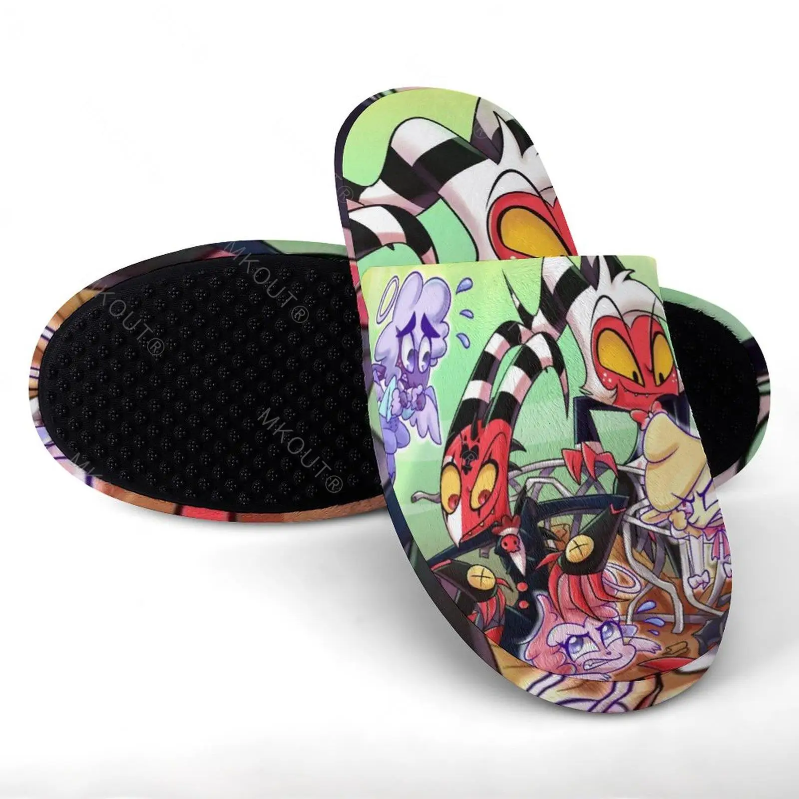 Теплые хлопковые тапочки Helluva Boss (1) для мужчин и женщин толстая мягкая подошва